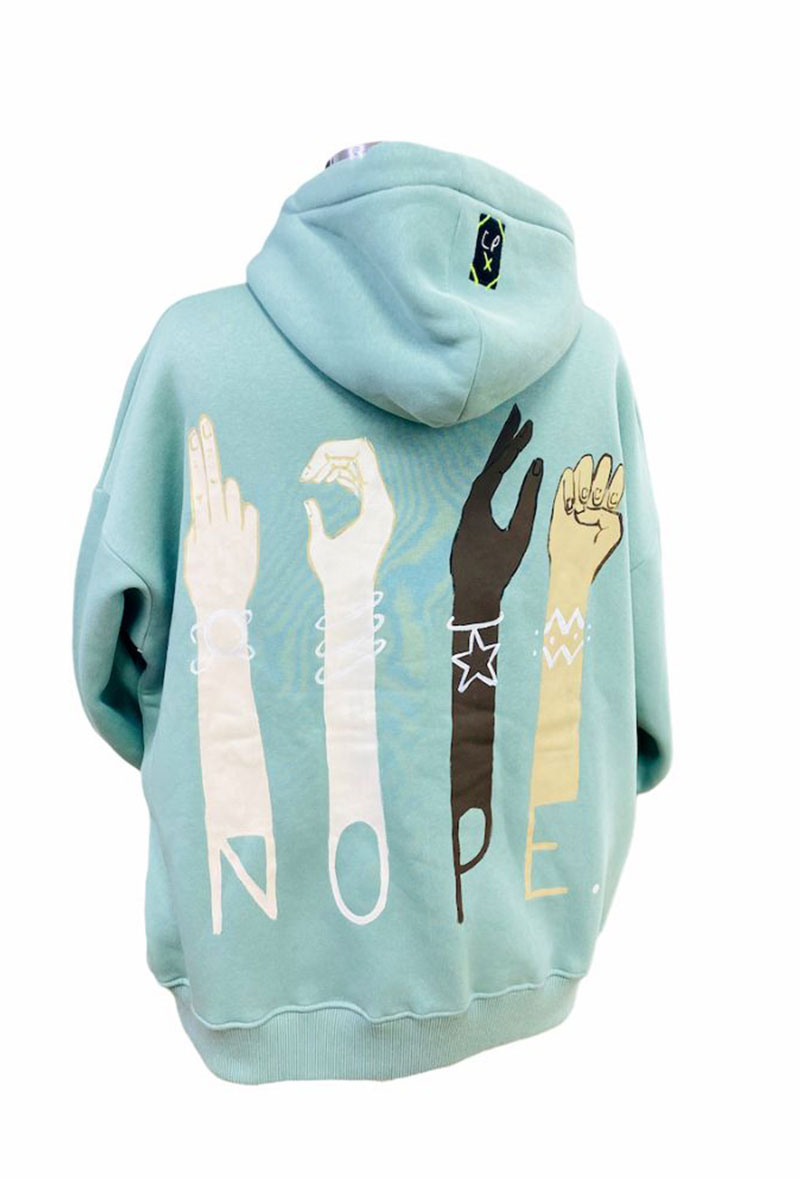 Lookproject - Nope - El Boyaması Hoodie