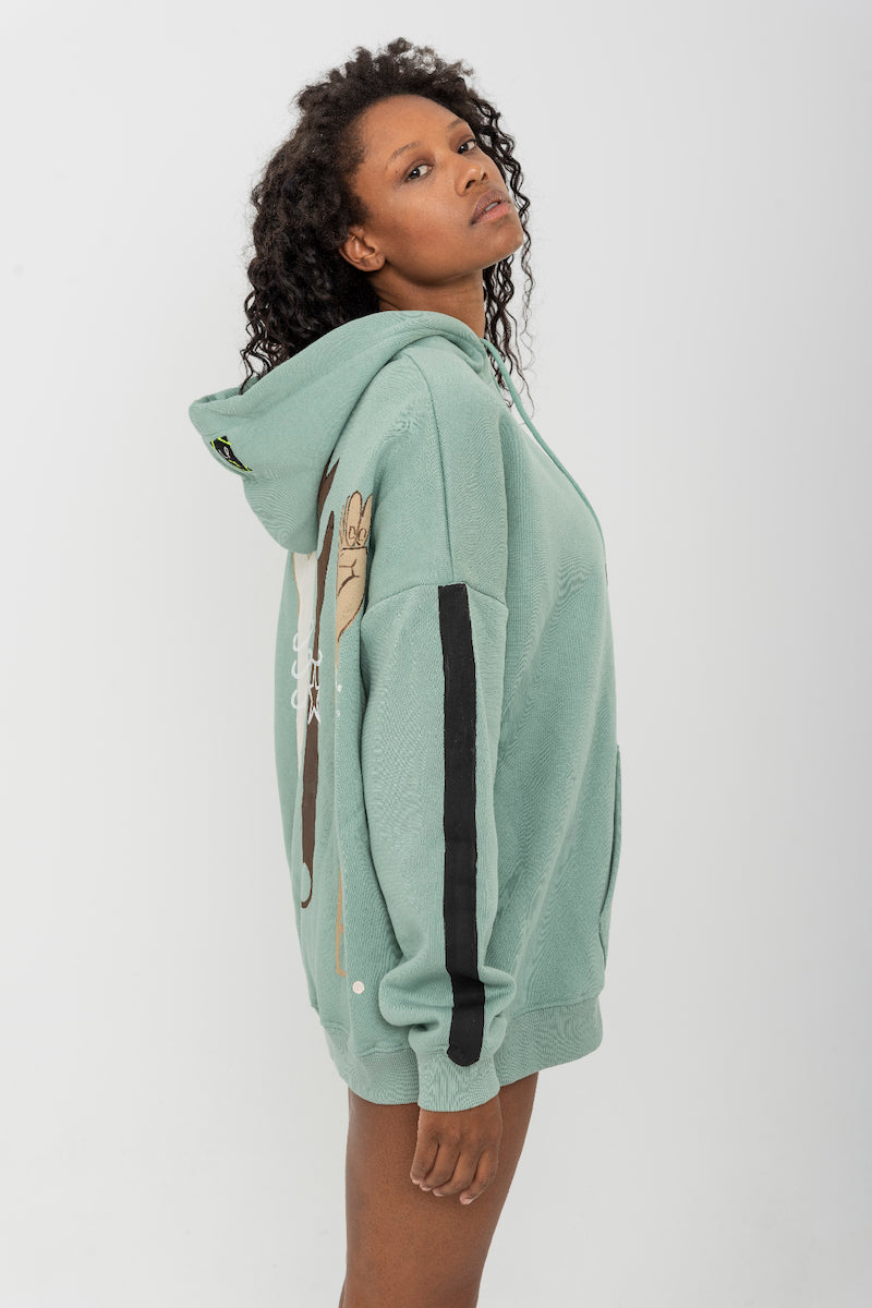 Look Project - Nope - Hand Painted Hoodie