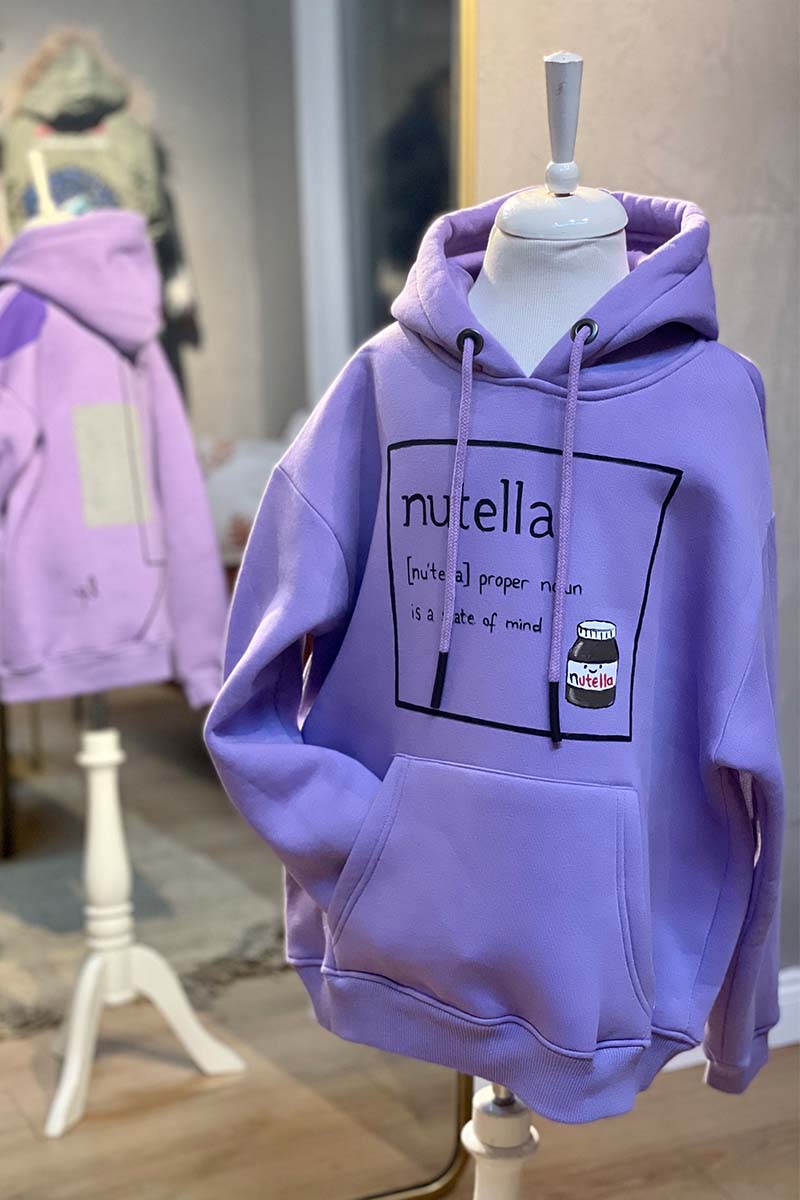 Look Project - Purple Nutella Kids Çocuk Hoodie