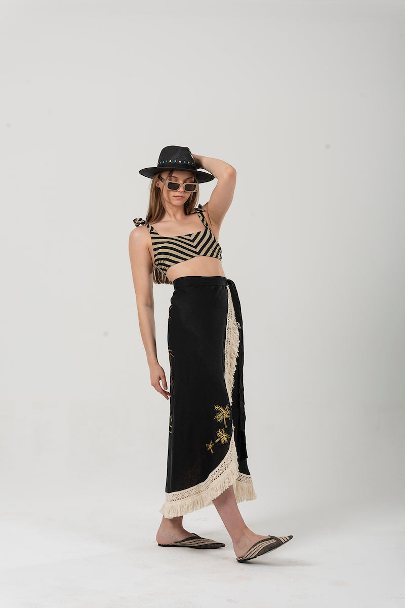 Look Project - Palm Black Pareo