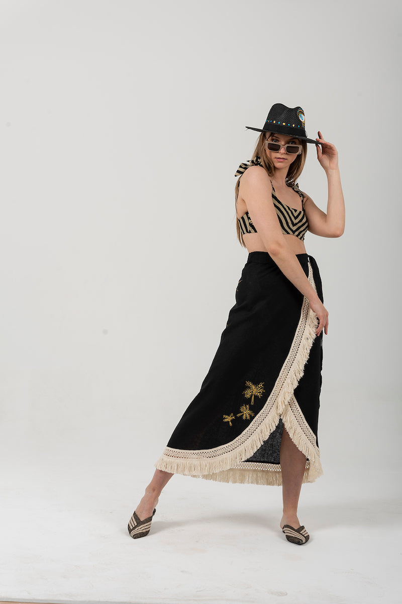 Look Project - Palm Black Pareo
