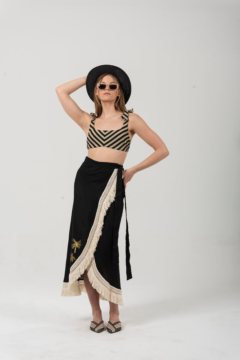 Look Project - Palm Black Pareo