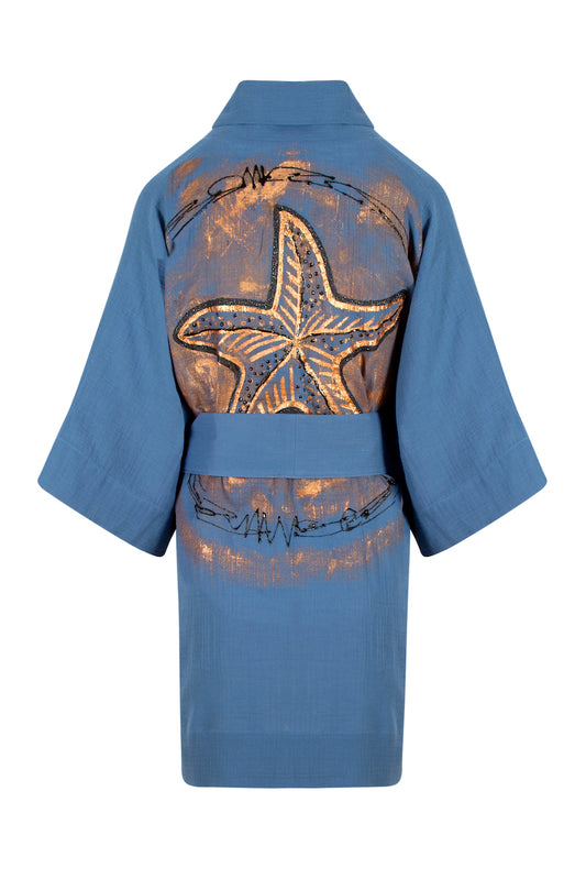 Sandy The Sea Star Kimono - Indigo