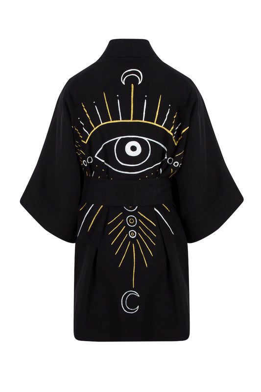 Sea Me Kimono - Black