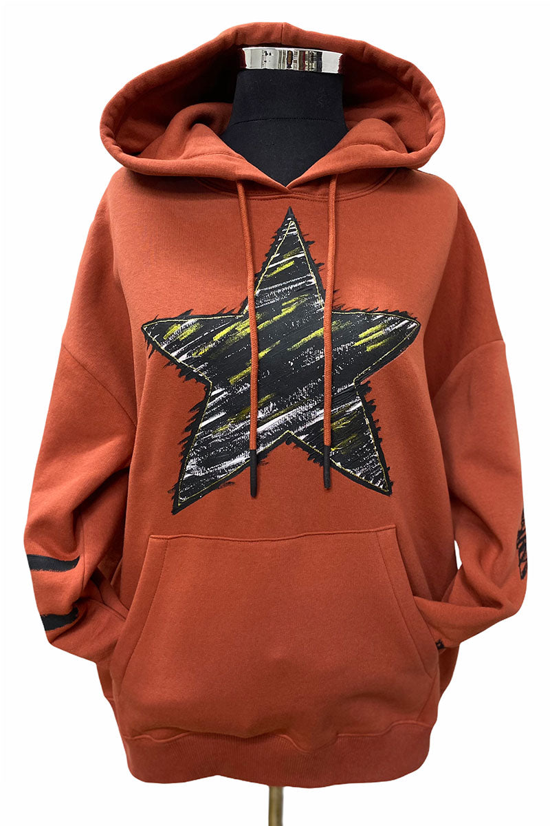 Lookproject - Shine Like a Star - El Boyaması Hoodie