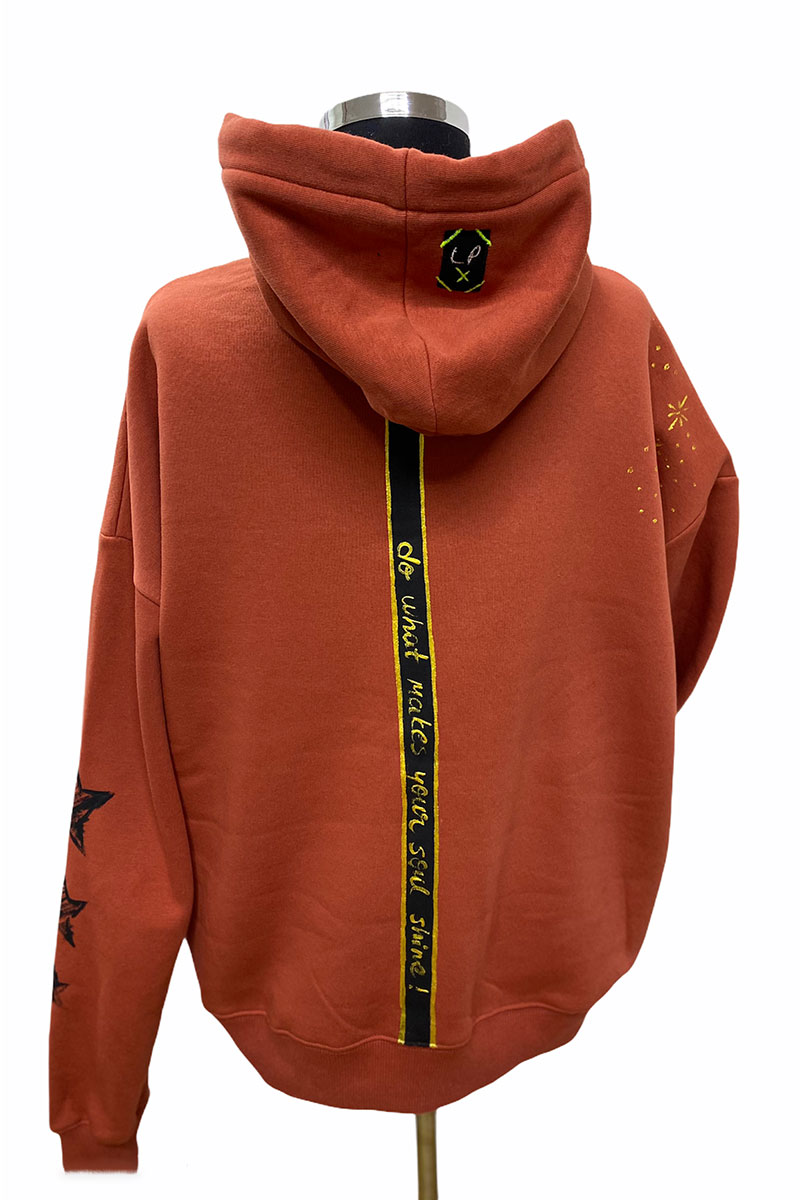 Lookproject - Shine Like a Star - El Boyaması Hoodie