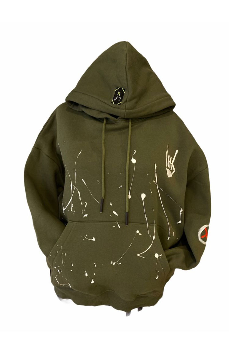 Lookproject - Skull - El Boyaması Hoodie