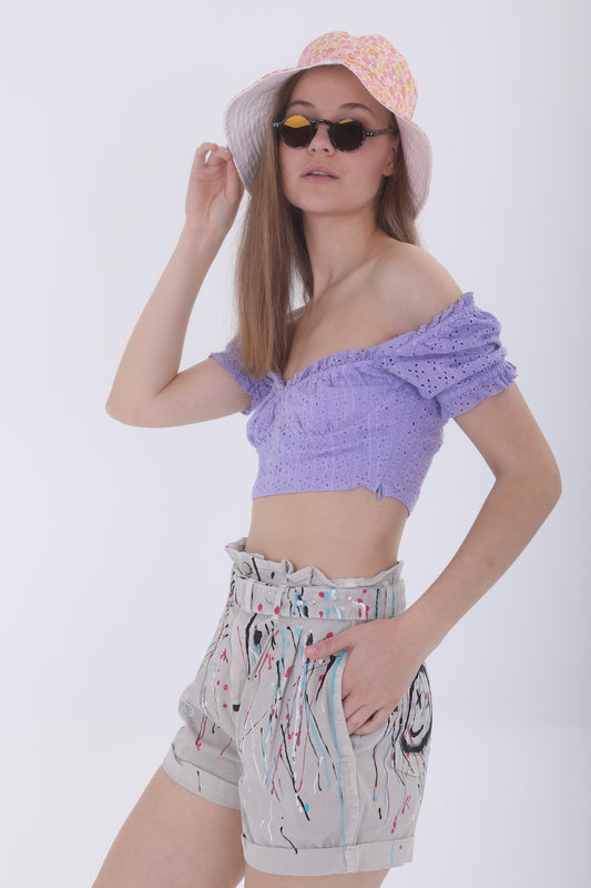 Look Project - Splash Denim Şort