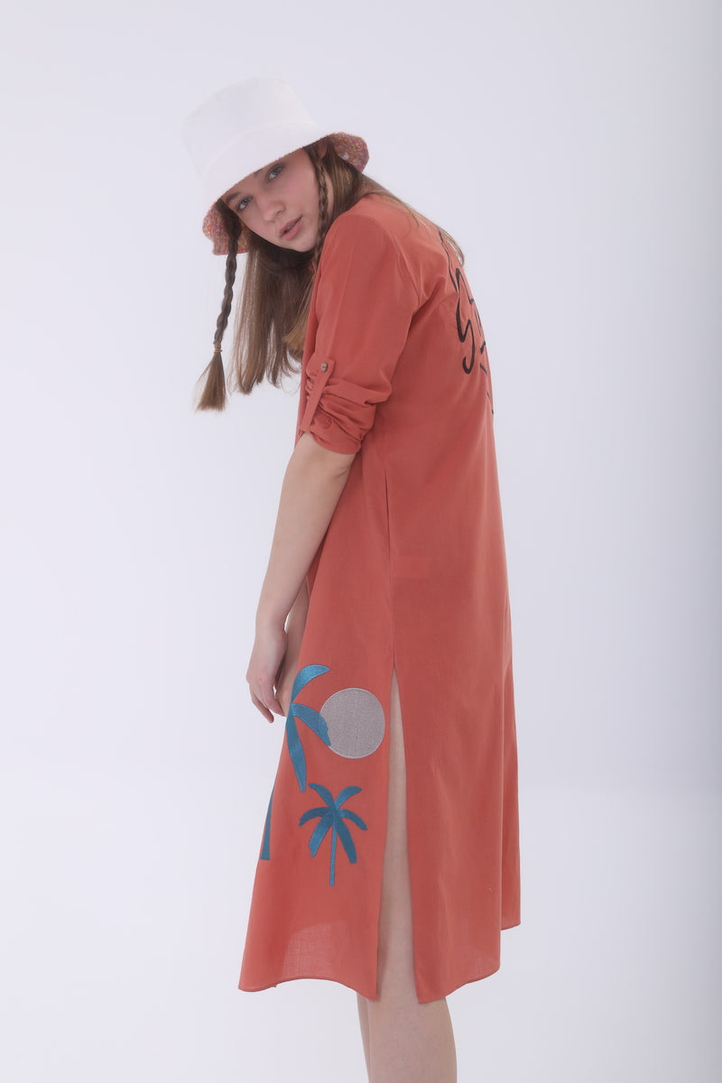 Look Project - Stay Chill Ginger Gömlek Elbise