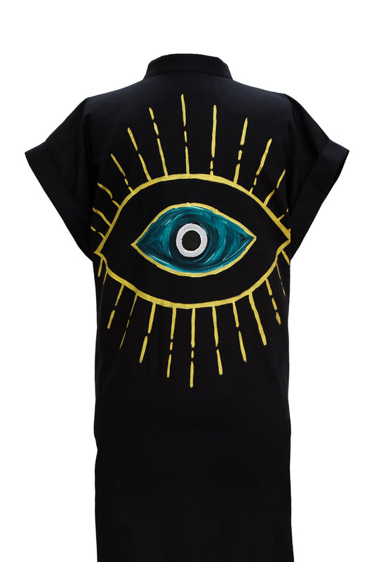 Look Project - Summer Look Siyah Gömlek Elbise