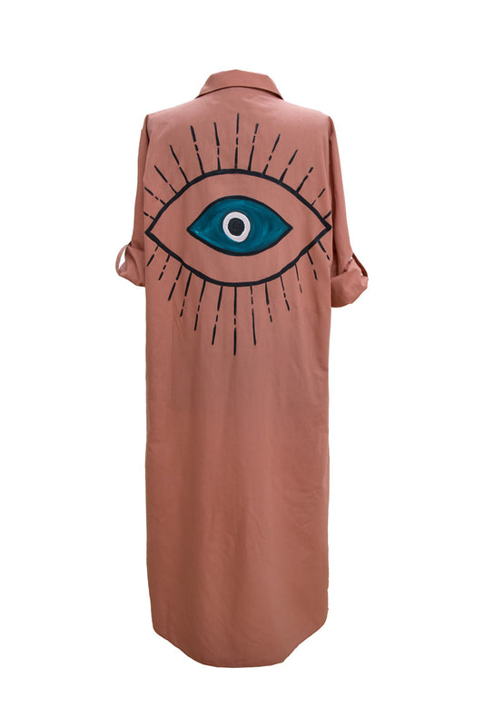 Look Project - Summer Look Tarçın Gömlek Elbise