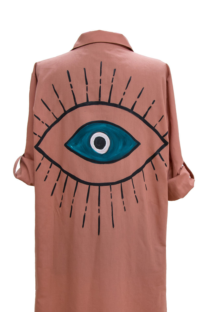 Look Project - Summer Look Tarçın Gömlek Elbise