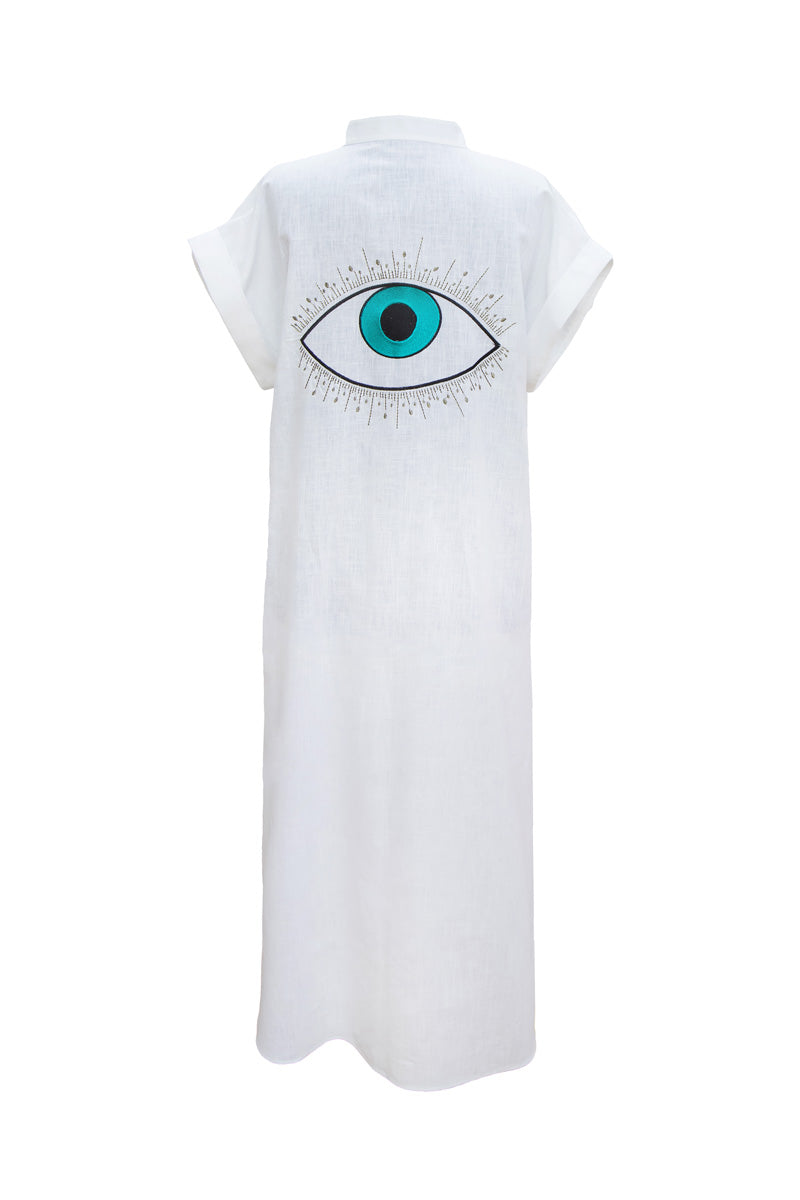 Look Project - Summer Look Beyaz Gömlek Elbise