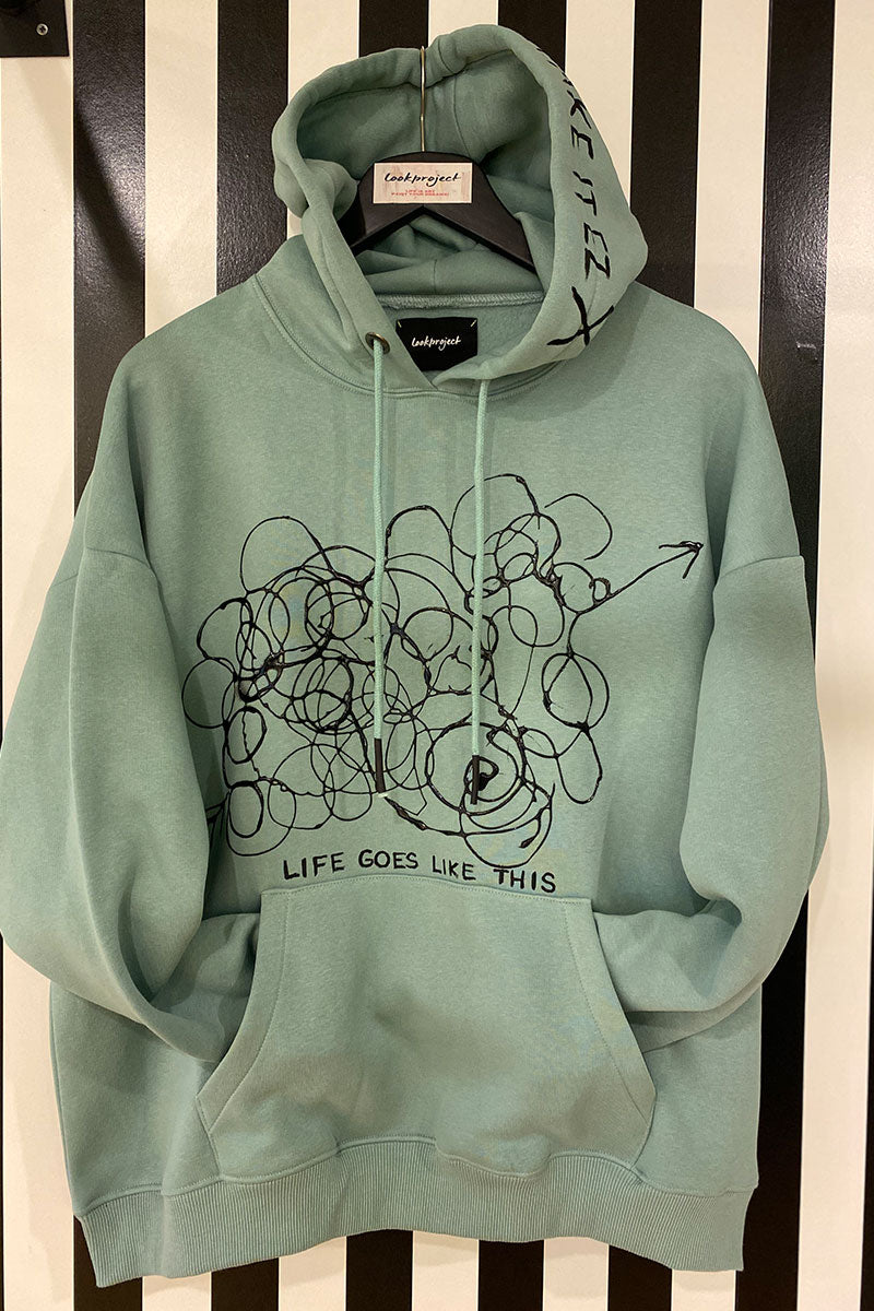 Lookproject - Take It Ez Hand Painted Hoodie