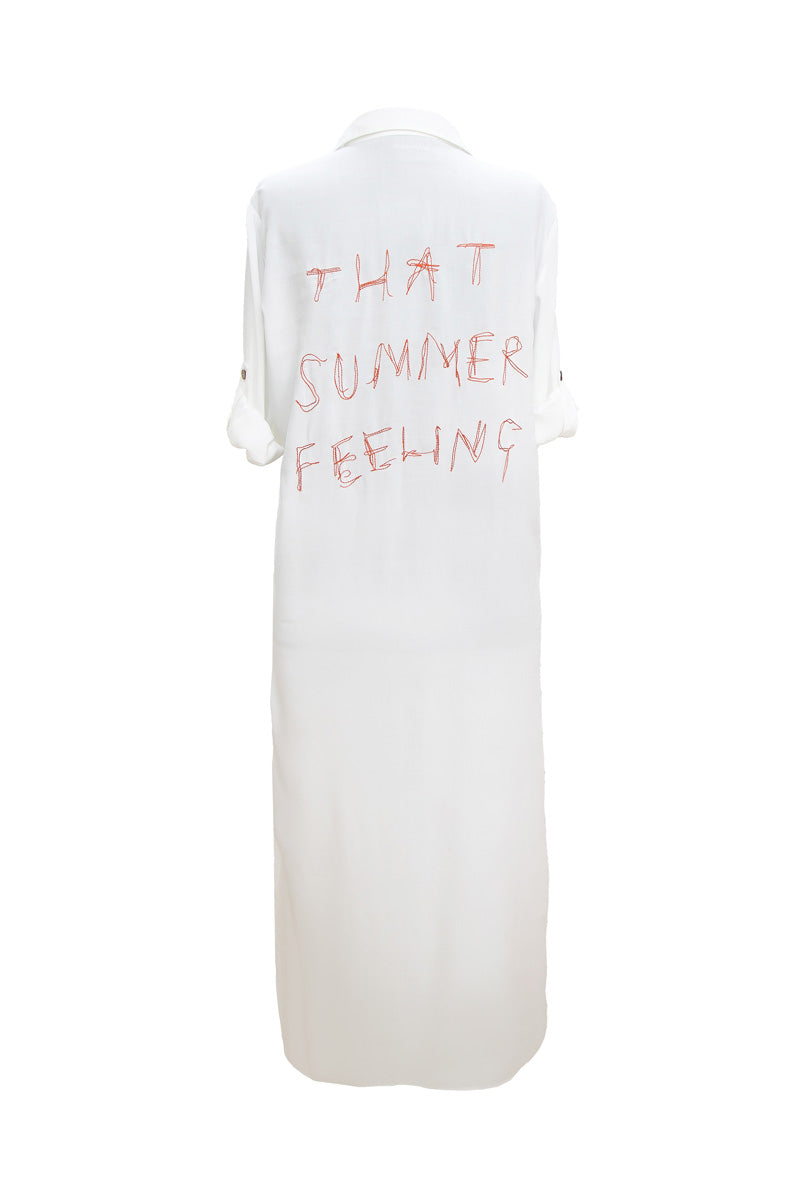 Look Project - That Summer White Gömlek Elbise