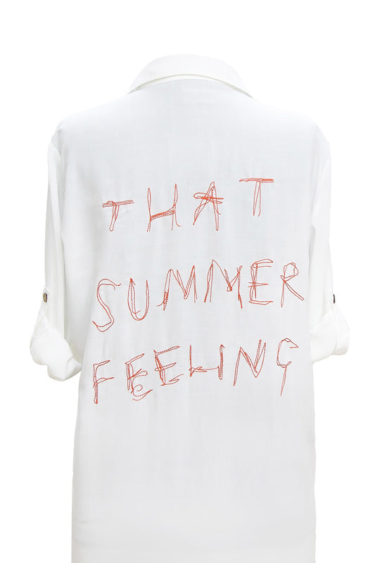 Look Project - That Summer White Gömlek Elbise