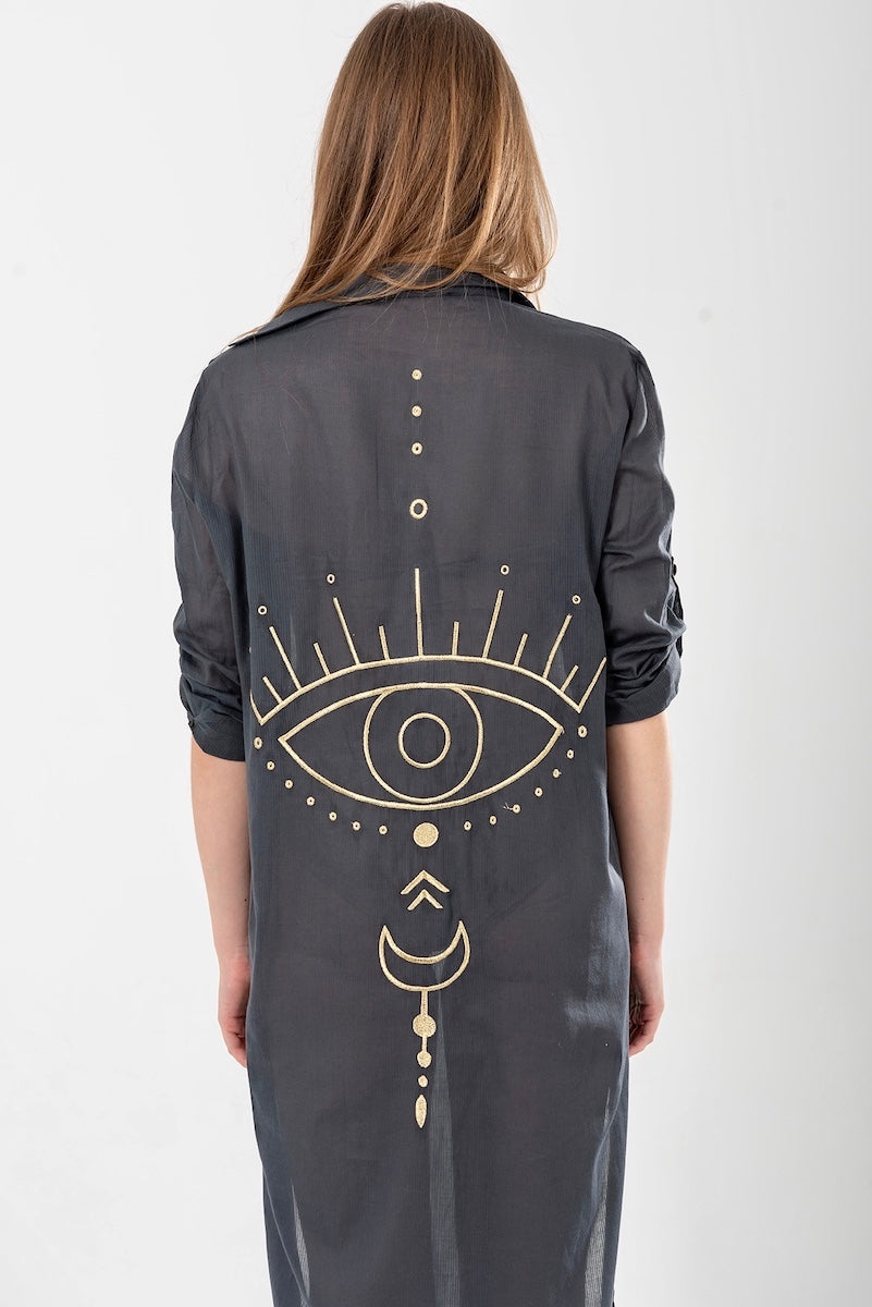 Look Project - Tribe Black Elbise Gömlek
