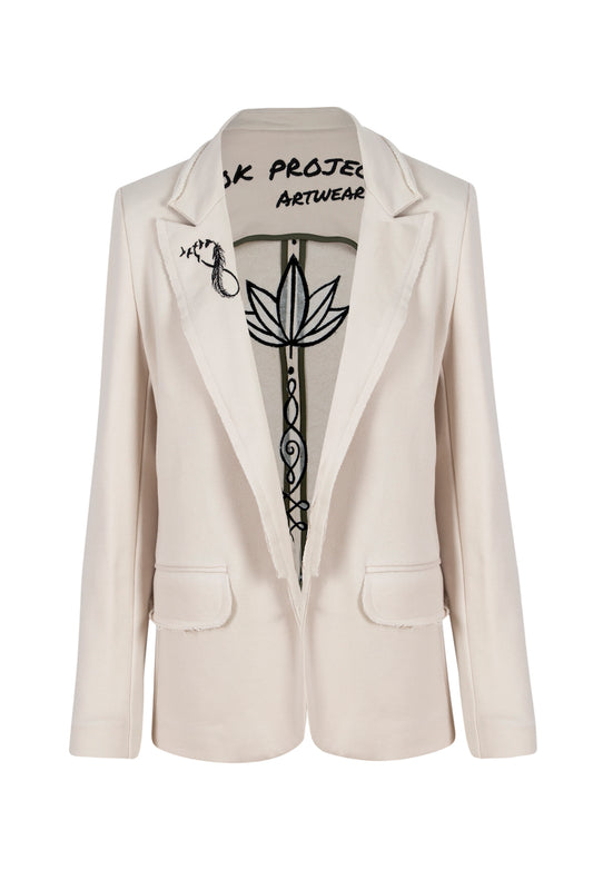 Unalome Sweat Blazer Jacket - Stone