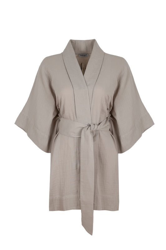 Coral Effect Kimono - Gray