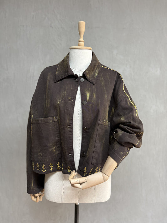 Denim Jacket 07-Dark Brown