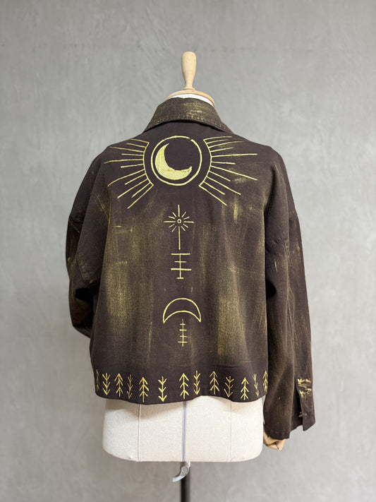 Denim Jacket 07-Dark Brown