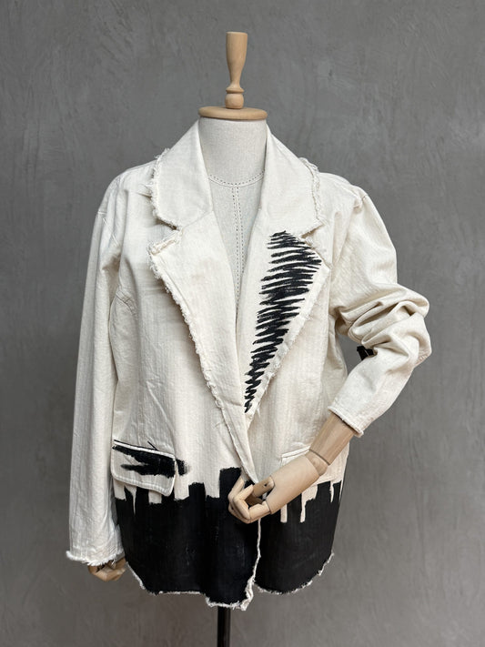 Denim Jacket 17-Ecru