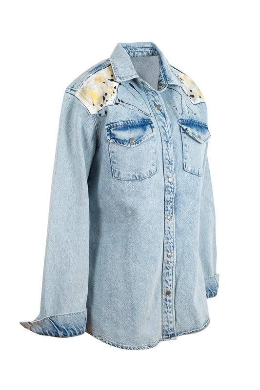 Ellie The Elephant Denim Ceket - Mavi