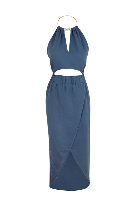 Gaia Dress - Indigo