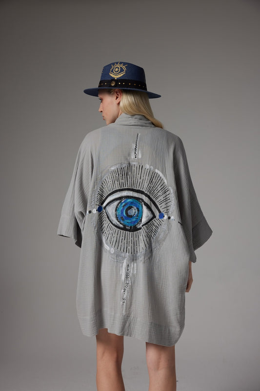 Good Luck Kimono - Grey
