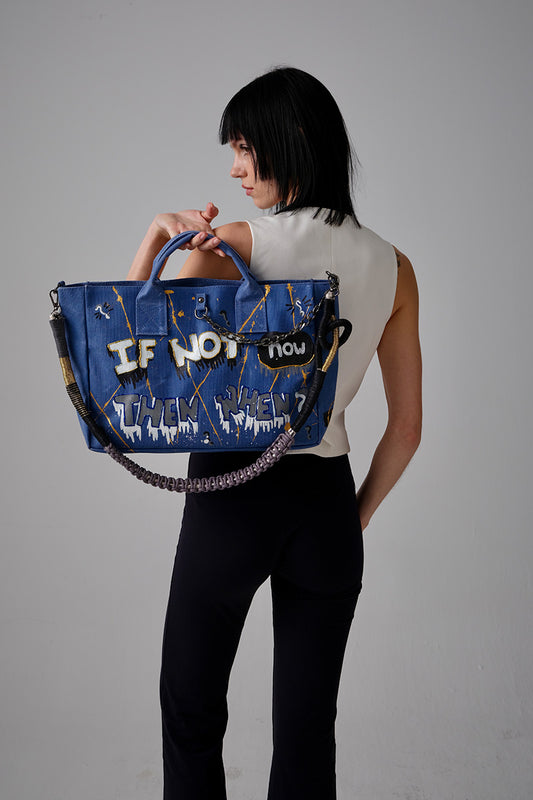 If Not Now Then When City Bag - Navy