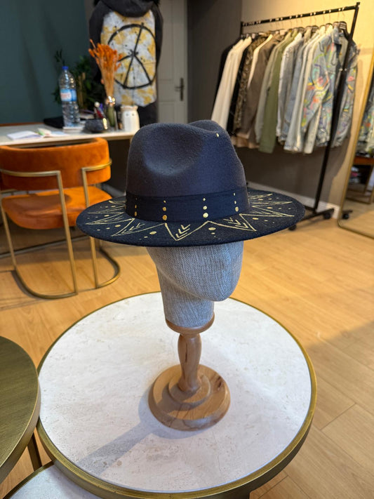 Felt Fedora Hat 06-Black