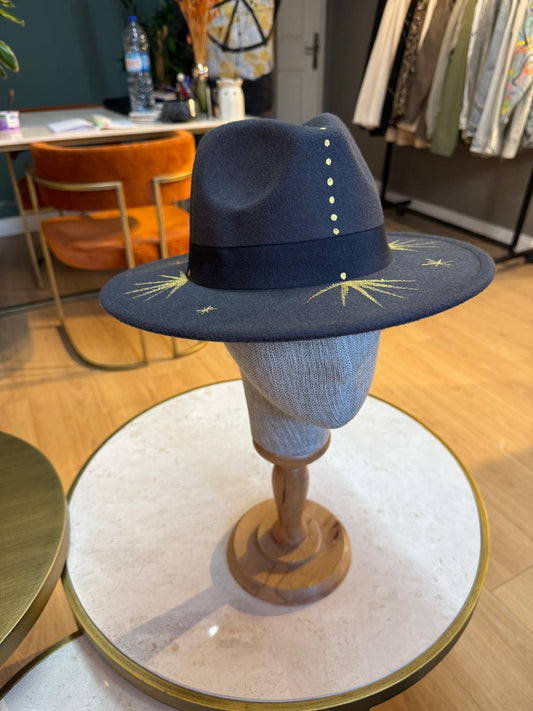 Felt Fedora Hat 07-Black