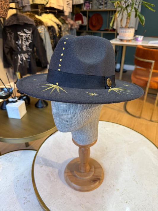 Felt Fedora Hat 07-Black