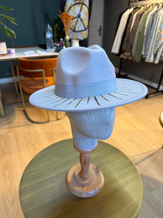 Felt Fedora Hat 10-Gray