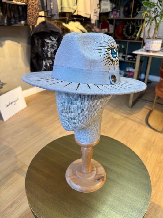 Felt Fedora Hat 10-Gray