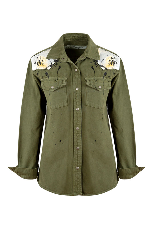 Leo The Lion Denim Ceket - Haki