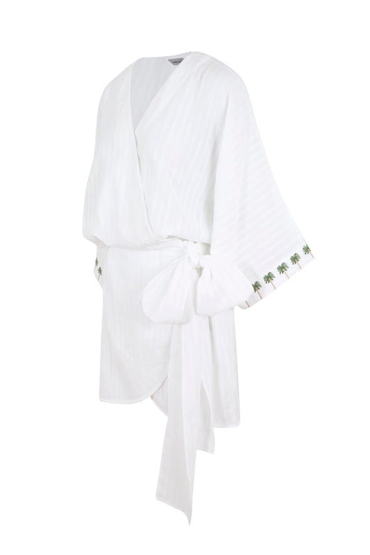 Lia Mini Kimono Elbise - Beyaz