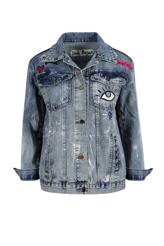 Love&Hate Denim Ceket - Mavi