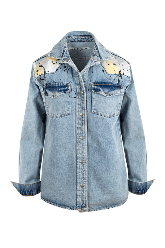 Love&Peace Denim Ceket - Mavi