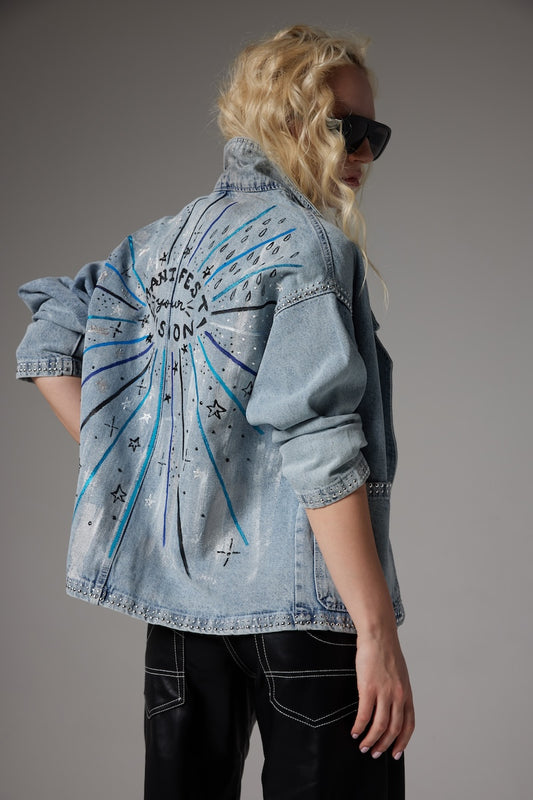 Manifest Denim Ceket - Mavi