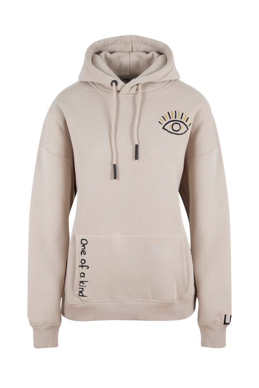One of A Kind El Boyaması Hoodie - Kum Rengi