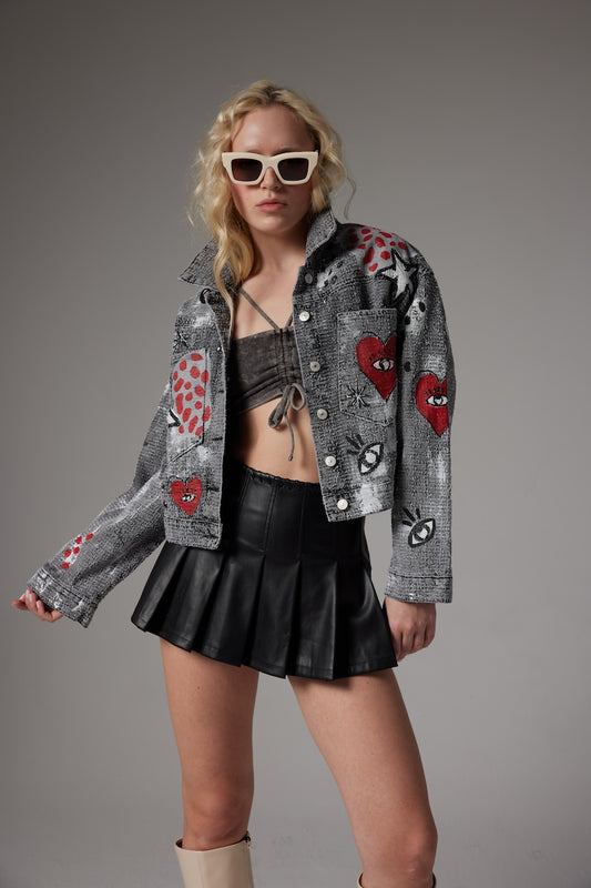 Passion Denim Ceket - Gri