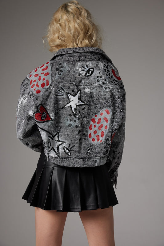 Passion Denim Ceket - Gri