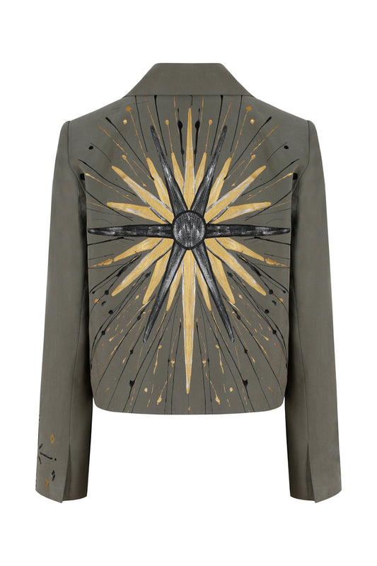 Polar Elegance Blazer Jacket - Khaki