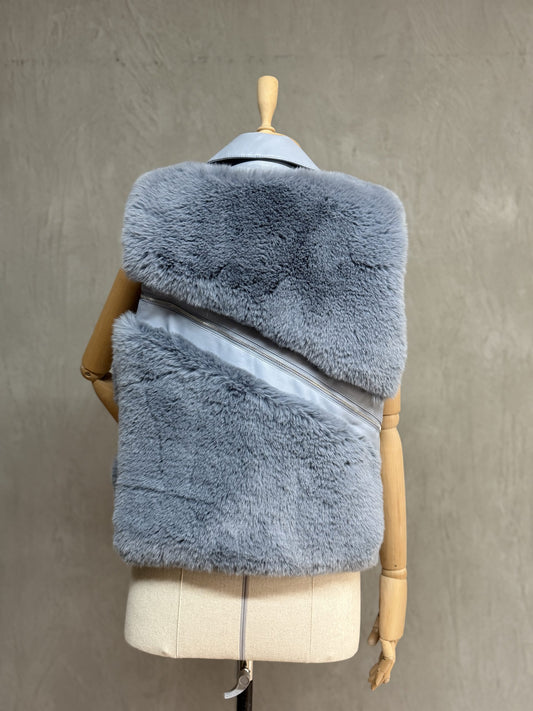 Faux Fur Coat 01-Blue
