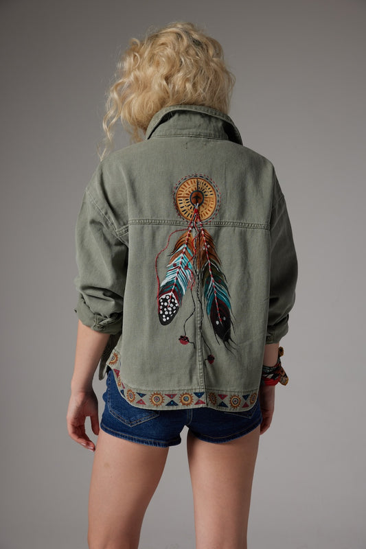 Wisdom Denim Ceket - Haki