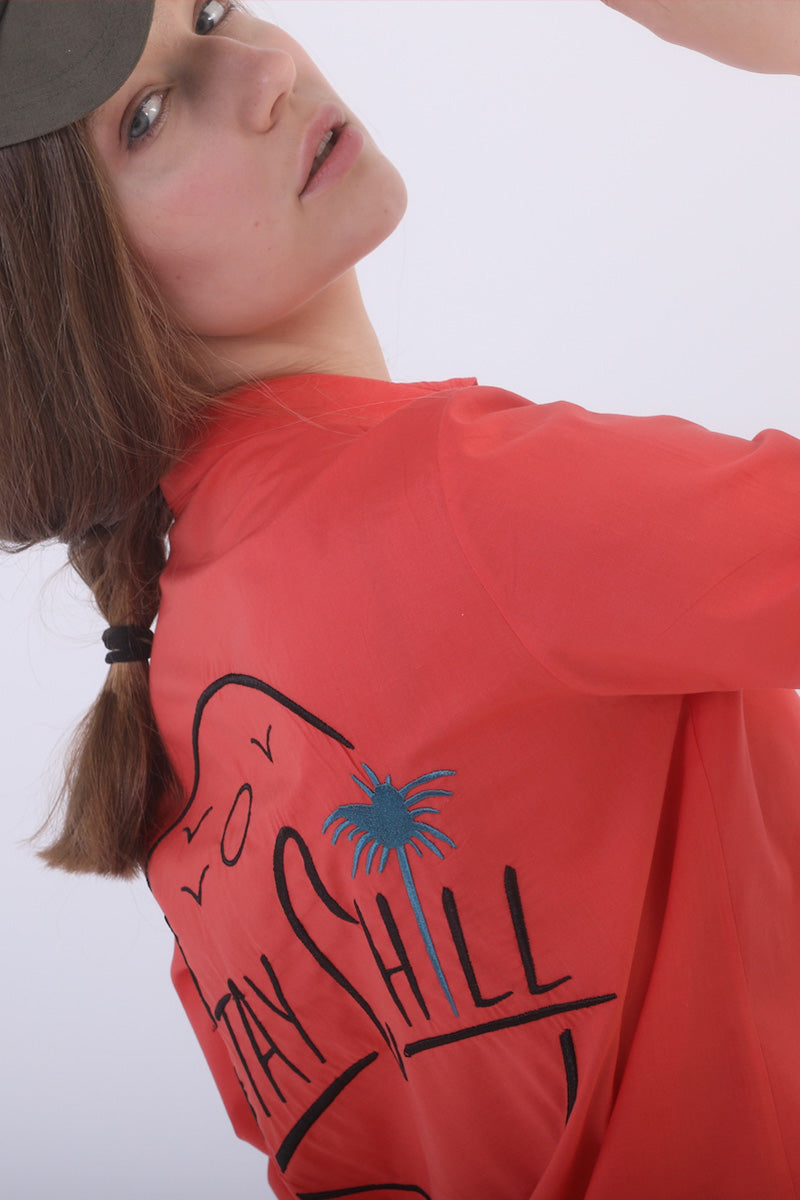 Look Project - Stay Chill Pomegranate Gömlek Elbise