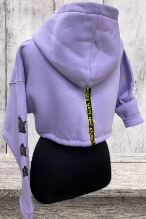 Lookproject - Star Crop Top - El Boyaması Hoodie