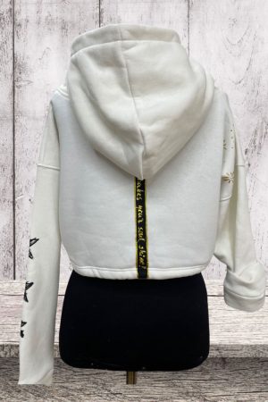 Lookproject - Star Crop Top - El Boyaması Hoodie